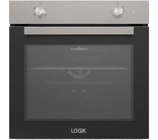 Interior oven cavity with heating elements glowing brightly