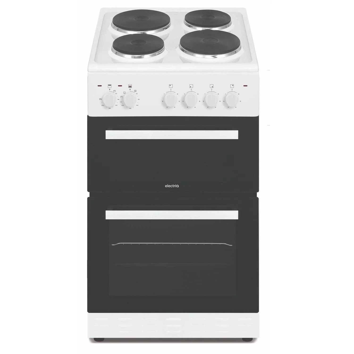 Free standing cooker with oven and hob in a kitchen